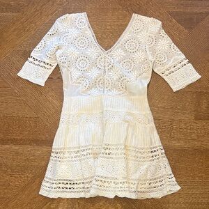 Elegant White Lace Dress